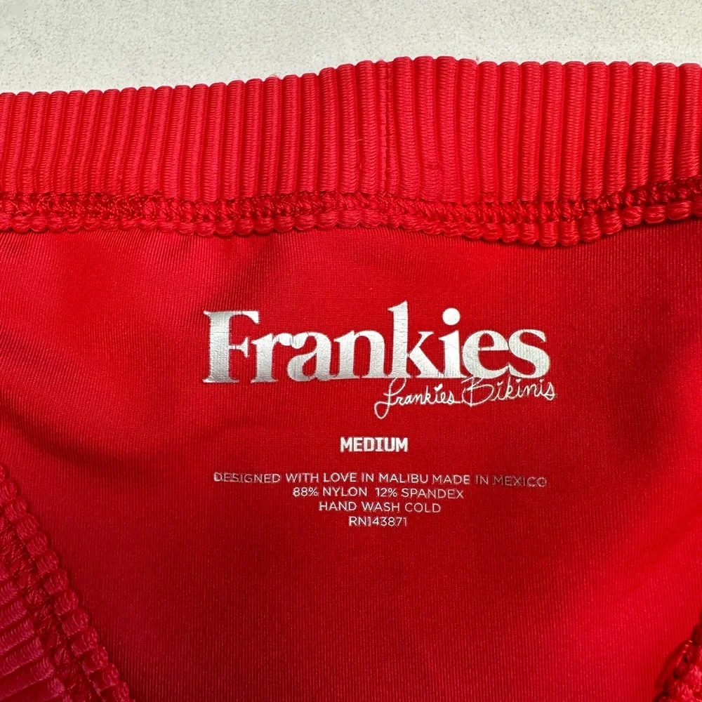Frankie's Bikinis Red Cutout Scoop Bikini Set
